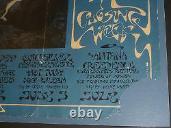 Framed 1971 Boz Scaggs Graham Fillmore West Poster Grateful Dead Bg-287 Rare Bgp