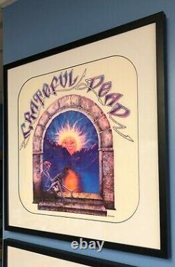 Framed RARE Vintage Grateful Dead Lute Player T-Shirt / Poster Test Print Pellon