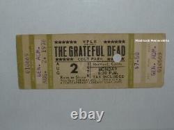 GRATEFUL DEAD 1976 Concert Ticket HARTFORD CT COLT PARK GARCIA $3M Bonus RARE