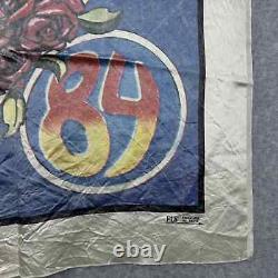 GRATEFUL DEAD Band Vtg Flag Banner Tapestry Wall Hanging 84-RARE 43x43 Red Rocks