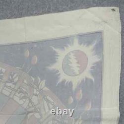 GRATEFUL DEAD Band Vtg Flag Banner Tapestry Wall Hanging 84-RARE 43x43 Red Rocks