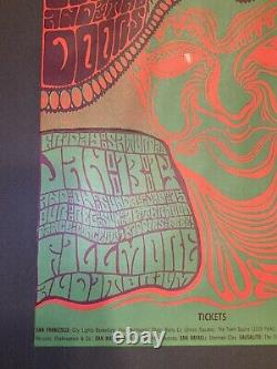 GRATEFUL DEAD DOORS BG45 OP1 TypeB FILLMORE concert poster BILL GRAHAM 1966 RARE