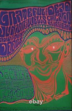 GRATEFUL DEAD DOORS BG 45 OP2 FILLMORE concert poster BILL GRAHAM 1966 RARE