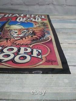 GRATEFUL DEAD EUROPE 1990 Metal Concert Poster Art Sign RICK GRIFFIN Sony RARE