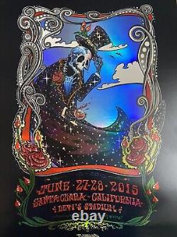 GRATEFUL DEAD Fare Thee Well Santa Clara Ca 2015 R MARX FOIL! POSTER RARE! SALE