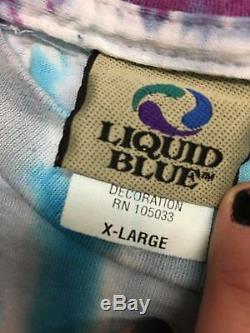 GRATEFUL DEAD LIQUID BLUE SKULL With ROSES XL T-SHIRT RARE ORIGINAL