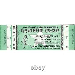 GRATEFUL DEAD Mail Order Concert Ticket DEVORE CA 10/15/95 RARE FINAL SHOW STUB