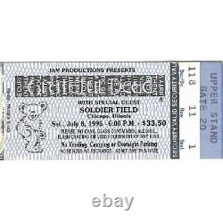 GRATEFUL DEAD Mail Order Concert Ticket Stub CHICAGO 7/8/95 SOLDIER FIELD Rare