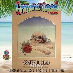 GRATEFUL DEAD Original 1ST Print 1981 Europe Tour Concert Poster Rare AOR FD BG