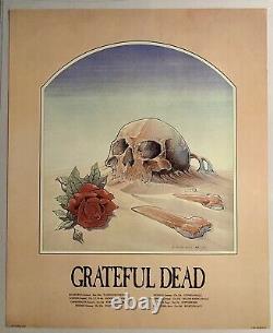 GRATEFUL DEAD Original 1ST Print 1981 Europe Tour Concert Poster Rare AOR FD BG