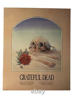 GRATEFUL DEAD Original 1ST Print 1981 Europe Tour Concert Poster Rare AOR FD BG