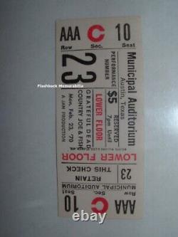 GRATEFUL DEAD Unused 1970 Concert Ticket AUSTIN TX Mega Rare WORKINGMAN'S DEAD