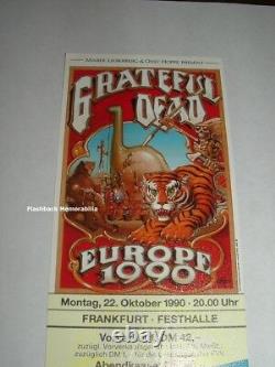 GRATEFUL DEAD Unused 1990 Concert Ticket EUROPE Rick Griffin Graphics RARE 1L