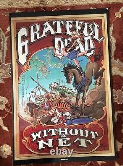 GRATEFUL DEAD Without A Net rare promotional poster from 1990 FANTASTIC