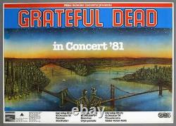 GRATEFUL DEAD mega rare vintage original Bremen + Munich 1981 concert poster