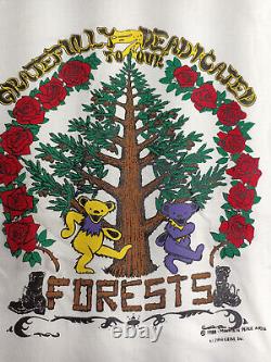 GRATEFUL DEAD to our forests OFFICIAL 1994 xl T SHIRT rare only one avail RARE