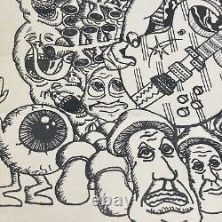 Grateful Dead 11x17 Art Poster Psychedelic Skulls Mushrooms Rare Phil Lesh