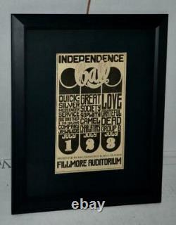 Grateful Dead 1966 Independence Ball Fillmore Ultra Rare Early Framed Concert Ad