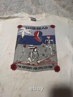 Grateful Dead 1980's CLUB DEAD Vintage Shirt RARE Med