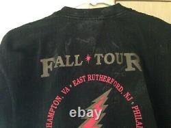 Grateful Dead 1989 FALL TOUR Vintage Shirt Warlocks Hampton Coliseum Miami RARE