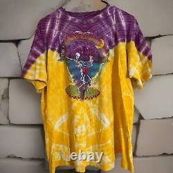 Grateful Dead 1990 GDM Vintage Shirt Steal Your Face Waterfall Rose RARE Brockum
