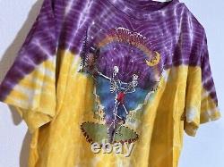 Grateful Dead 1990 GDM Vintage Shirt Steal Your Face Waterfall Rose RARE Brockum