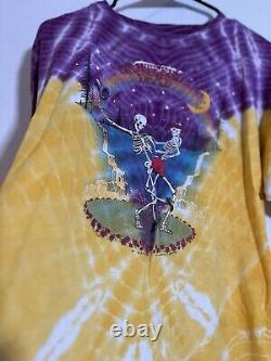 Grateful Dead 1990 GDM Vintage Shirt Steal Your Face Waterfall Rose RARE Brockum