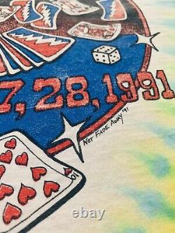 Grateful Dead 1991 Spring Tour Las Vegas Shirt XL Vintage Rare Jerry Garcia