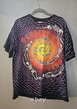 Grateful Dead 1992 Collectors Spiral Skeletons T-shirt Size XL Vintage 90s Rare