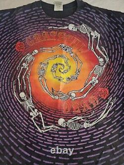 Grateful Dead 1992 Collectors Spiral Skeletons T-shirt Size XL Vintage 90s Rare