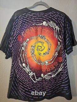 Grateful Dead 1992 Collectors Spiral Skeletons T-shirt Size XL Vintage 90s Rare