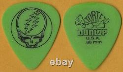 Grateful Dead 1992 tour Steal Your Face logo black on green RARE Guitar Pick