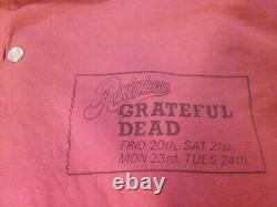 Grateful Dead 3 1981 Rainbow Crew 1 Stich Shirt M Vg Rare Hole Never See Htf Vtg