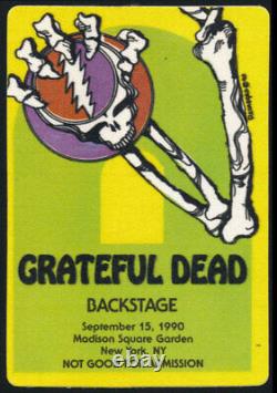 Grateful Dead 9/15/90 MSG NY Backstage Pass Reonegro Puzzle Guitar Skeleton Rare