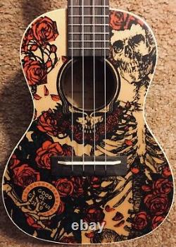 Grateful Dead Alvarez Concert Ukelele Skull & Roses Bertha Rare! GDU26C-Roses