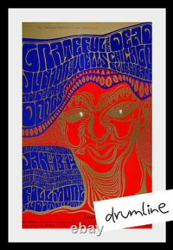 Grateful Dead And Doors Concert Poster January 1967 Rare 4th Print Fillmore