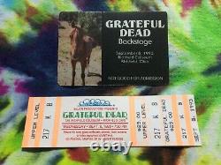 Grateful Dead Backstage Pass & Ticket HORSE Richfield OH 9/8/93 Unused RaRe