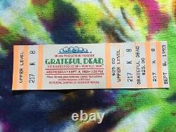 Grateful Dead Backstage Pass & Ticket HORSE Richfield OH 9/8/93 Unused RaRe