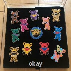 Grateful Dead Bean Bear Pin Badge Set 12 Pieces Edition One Cased Limited Rare