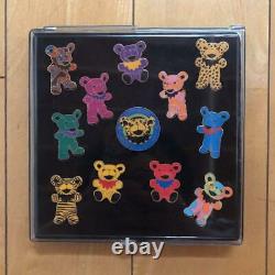 Grateful Dead Bean Bear Pin Badge Set 12 Pieces Edition One Cased Limited Rare
