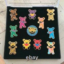 Grateful Dead Bean Bear Pin Badge Set of 12 Edition 1 Limited Rare With Case F/S