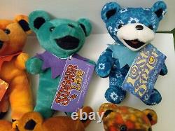 Grateful Dead Bear Plush Liquid Blue Lot Of 12 rare hard to find all with tags