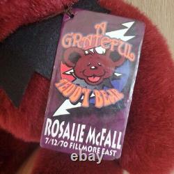 Grateful Dead Bear Rosalie McFall 14 in Plush Doll Rare Vintage difficult to get