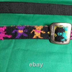 Grateful Dead Bison Designs Nylon Belt Medium 110cm Metal Buckle Rare