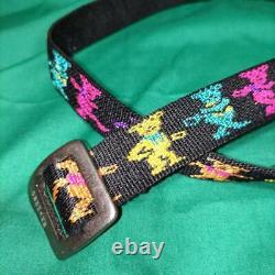 Grateful Dead Bison Designs Nylon Belt Medium 110cm Metal Buckle Rare