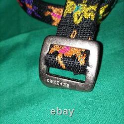 Grateful Dead Bison Designs Nylon Belt Medium 110cm Metal Buckle Rare