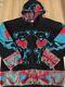 Grateful Dead Camptex 100% Wool Hoodie Size Large Full Zip Up Rare Skull Sleeves