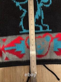 Grateful Dead Camptex 100% Wool Hoodie Size Large Full Zip Up Rare Skull Sleeves