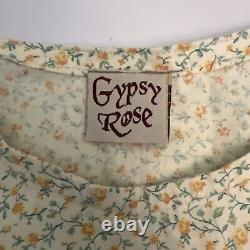 Grateful Dead & Co Y2K Patchwork Bear Handmade Top Gypsy Rose Festival 00s RARE