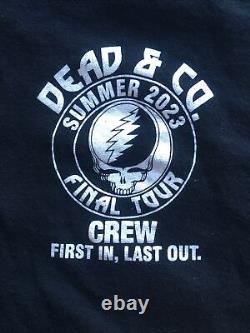 Grateful Dead, Dead & Company 2023 Last Tour Local Crew T-shirt Rare